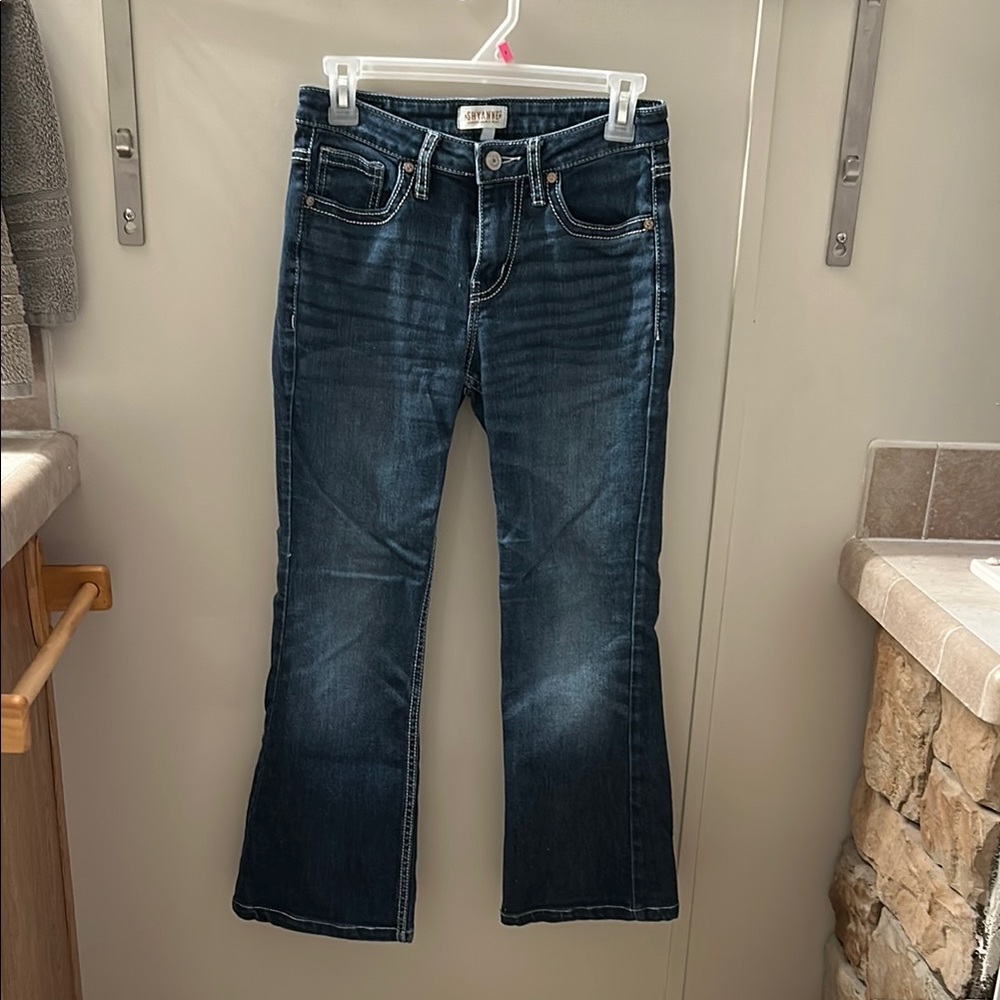 Shyanne Blue Flare Wide Leg Jeans